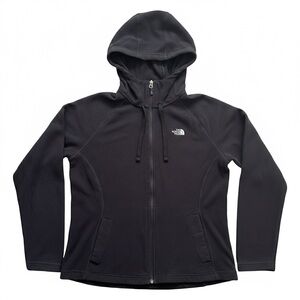 The North Face Women's Black Hooded Jacket Hoodie Soft Fleece
